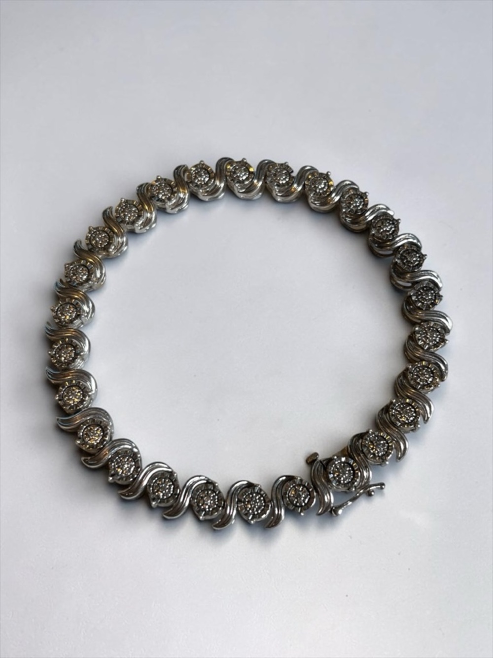 Sterling Silver 925 SK9 Diamond Tennis Bracelet CC